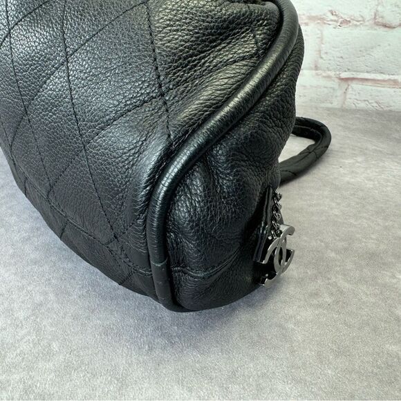 Chanel Quilted Leather Le Marais Bowler Bag Black - Picture 8 of 16